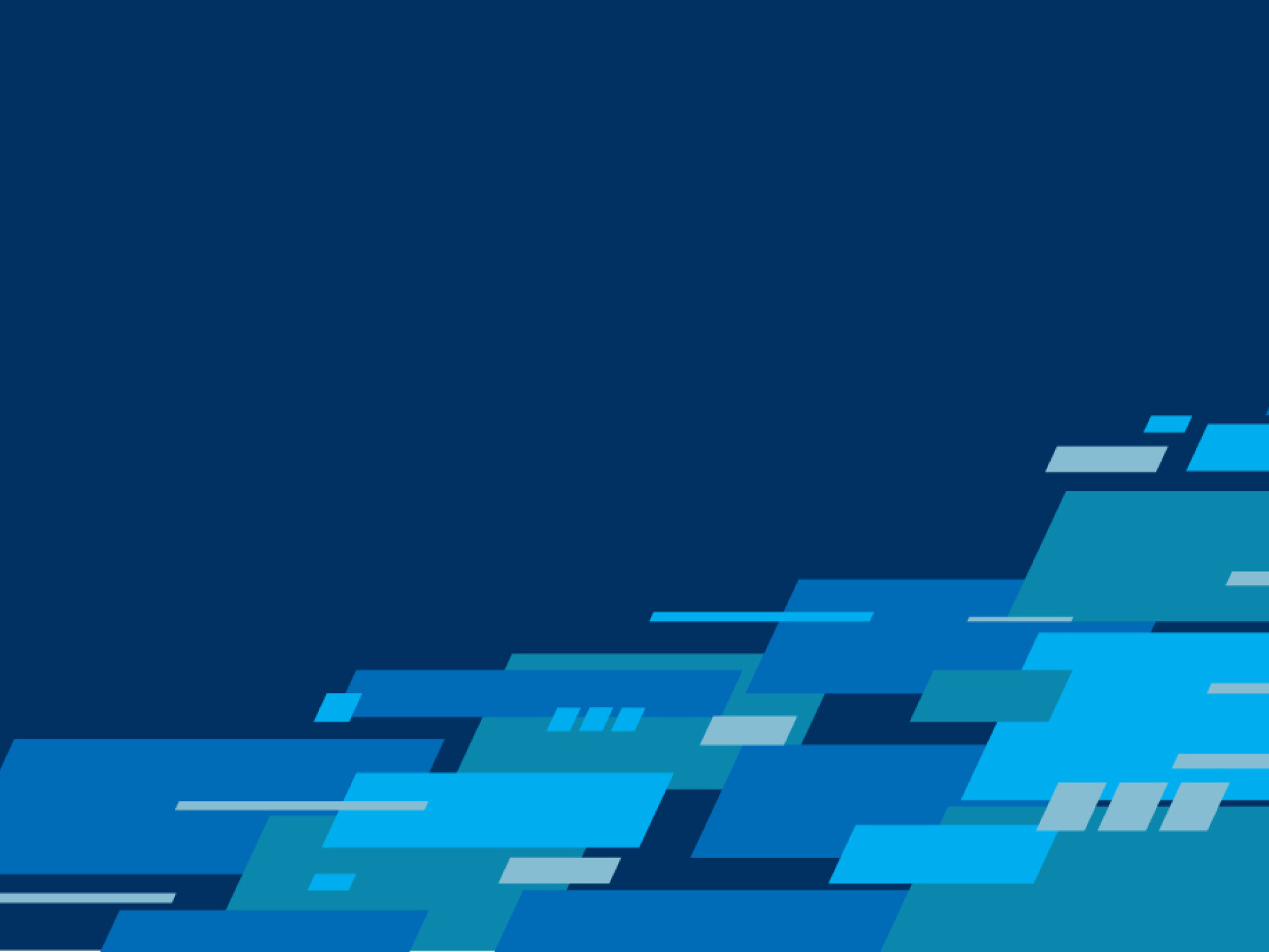 blue graphic with artistic squares and rectangles